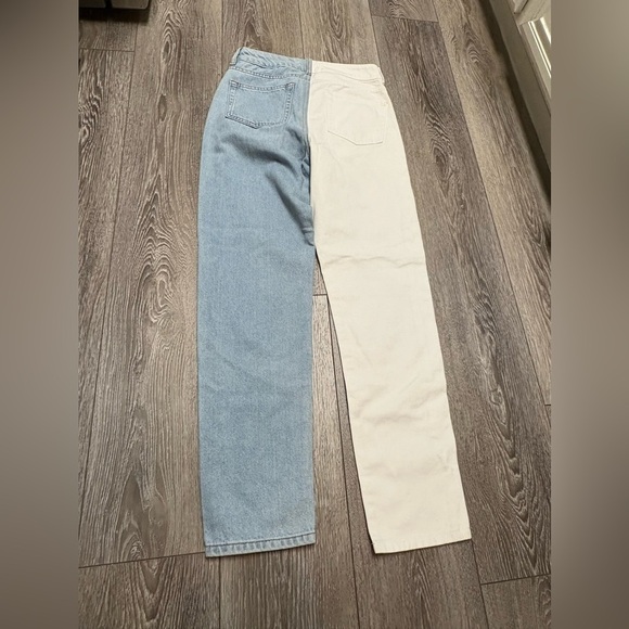 Afila Two-Tone Blue and White Women Jeans - Picture 8 of 9